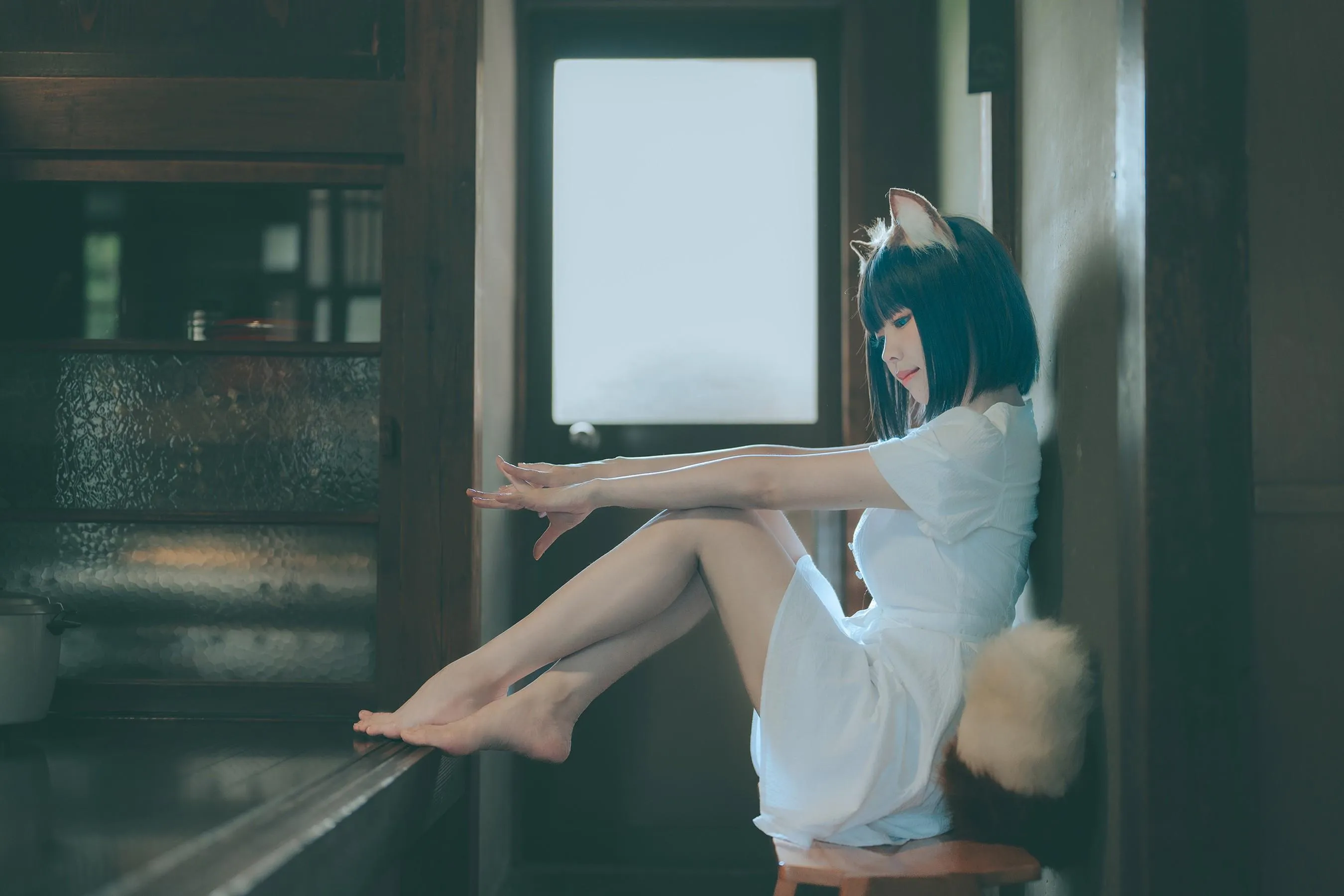 ElyEE子 – NO.114 2023.July B-Dongitsune ~White dress 白洋裝狐少女 [60P]插图